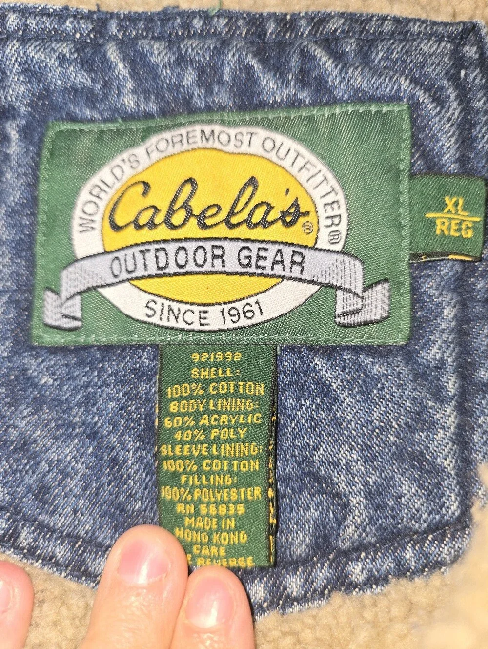 Cabelas mens size